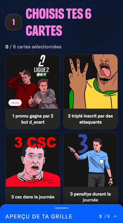 Card selection