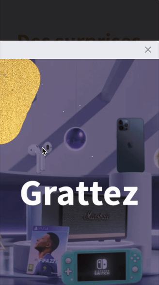 ticket à gratter La Redoute