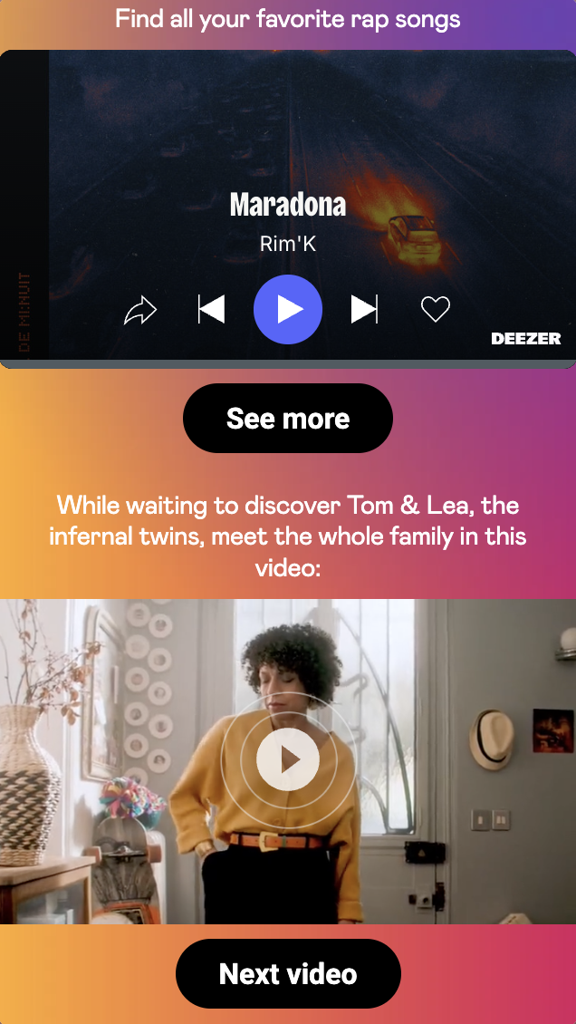 video content deezer video content deezer